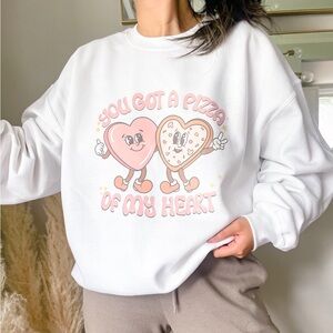 White Graphic Women's Sweater XL